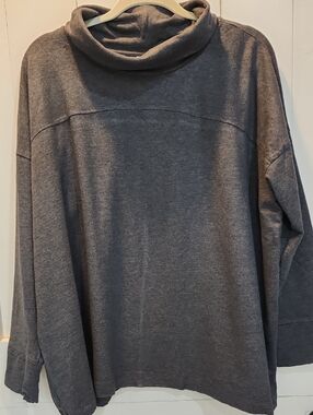 J. Jill Women's Cozy Charcoal Turtleneck Sweater 2X